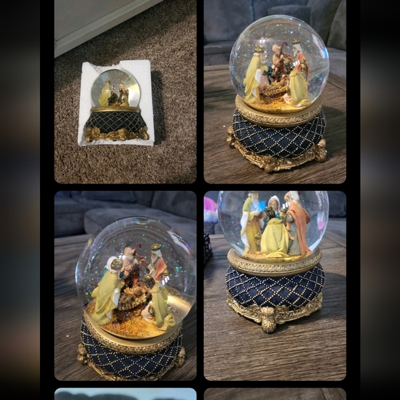 Fontanini Nativity Musical Glitterdome Snowglobe Three Kings - Picture 2 of 6